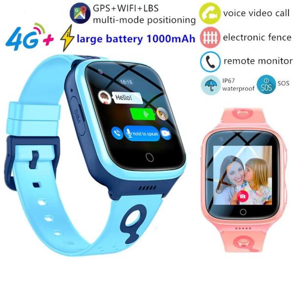 1000Mah Teenager Wrist Gps Tracker 4G Kids Smart Phone K9 GPS Wifi Location Safeguard