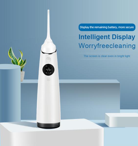 UL Dental Portable Water Flosser Cordless Water Teeth Cleaning With Lcd Display