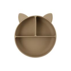 Cat Style Kids Silicone Bowl , Colorful Silicone Divided Suction Plate OEM