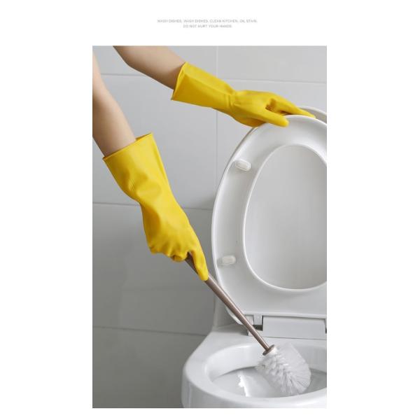 32CM Latex Household Glove Cleaning Bowl Unflocked Lining Latex Gloves Chemicals