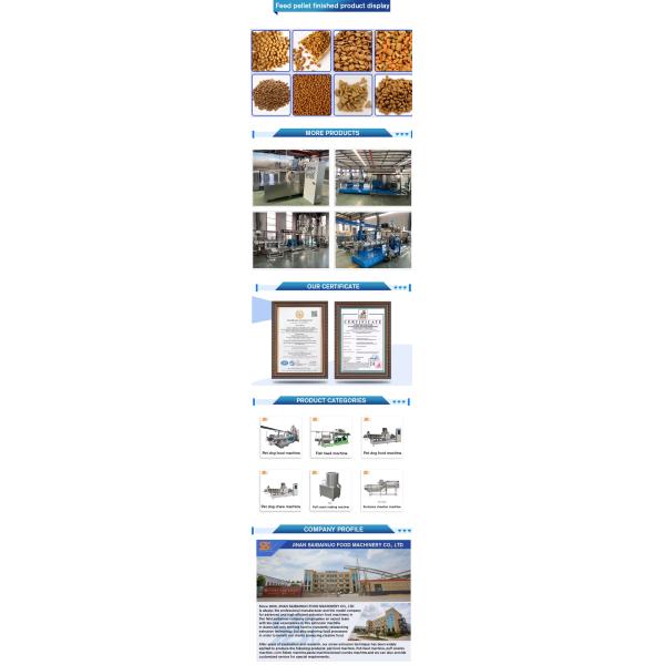 SBN Fully Automatic Stainless Steel Dry Pet Dog Cat Food Pellet Production Line