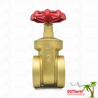 Brass Gate Valve With Red Handle 2 Customized Size High Pressure Bearing Capacity