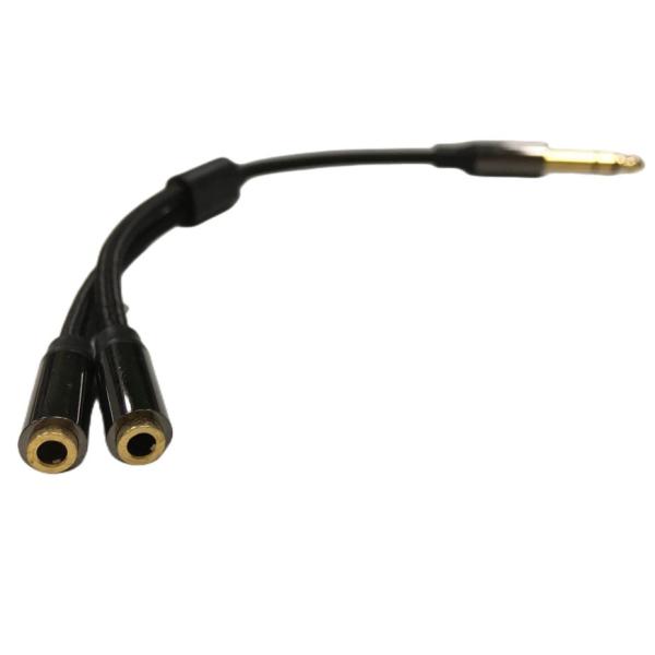 1 / 4 дюймовый наушники разделитель кабеля сборка 2 женского на 1 мужского аудио кабеля