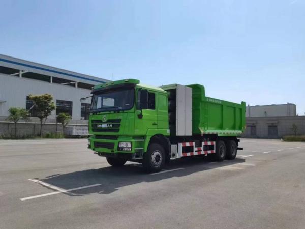 10 Wheels SHACMAN F3000 CNG Dump Truck 6x4 Euro V WEICHAI-430HP Green Perfect For Construction And Mining