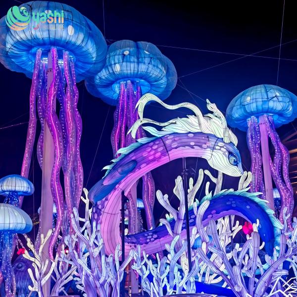 Lanternas luminosas en forma de medusa para fiestas de fin de año