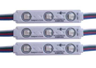 IP67 12v LED Lighting Modules 75*15*5mm 0.72W*20 Red Blue Green