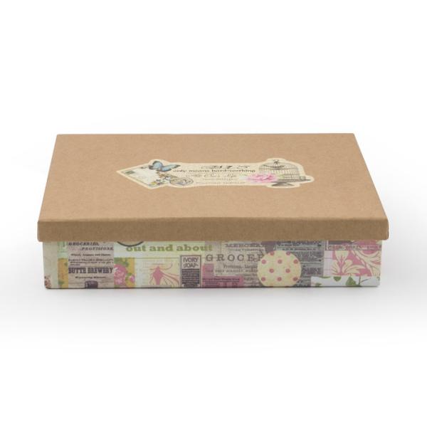 Caja de regalo respetuosa del medio ambiente del papel de Kraft con la caja de regalo de empaquetado de la tapa para la camisa/la ropa