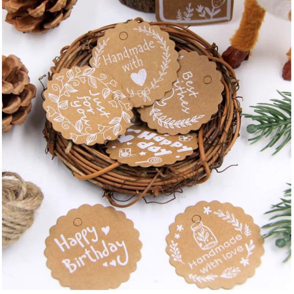 Embossing Handmade UV Thank You Clothing Tag Label For You Gift Box