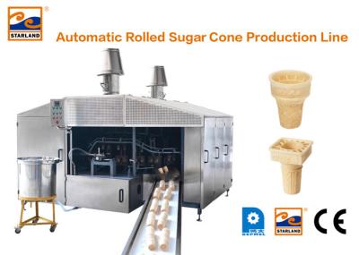 Linha de produção automática do cone da bolacha sem dispositivo cronometrando 1.0hp 0.75kw