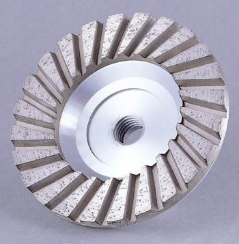 Aluminum Body Diamond Cup Wheel , Concrete Grinding Cup Wheel For Abrasive Meterials