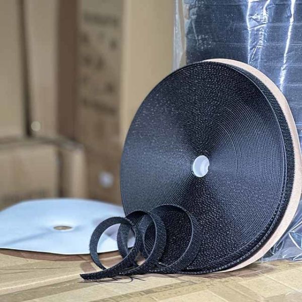 25 Meters Self-adhesive Hook and Loop Tape in Polyester/Nylon for Multipurpose Fastening