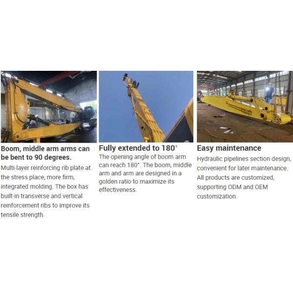 Custom Color Excavator Demolition Long Arm With Hydraulic Shear Breaker