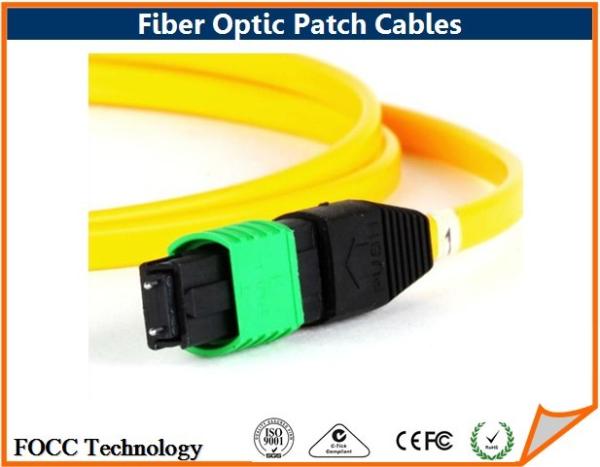 Singlemode Return Loss 12 Core MTP Fiber Optic Patch Cables Two Ends Connectors