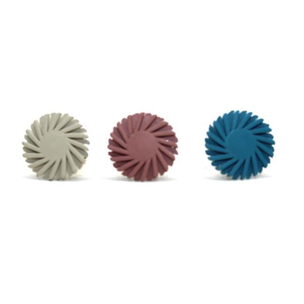 Reliable Rubber Silicone Polishers , Composite Polishing Kit Blue Red Grey