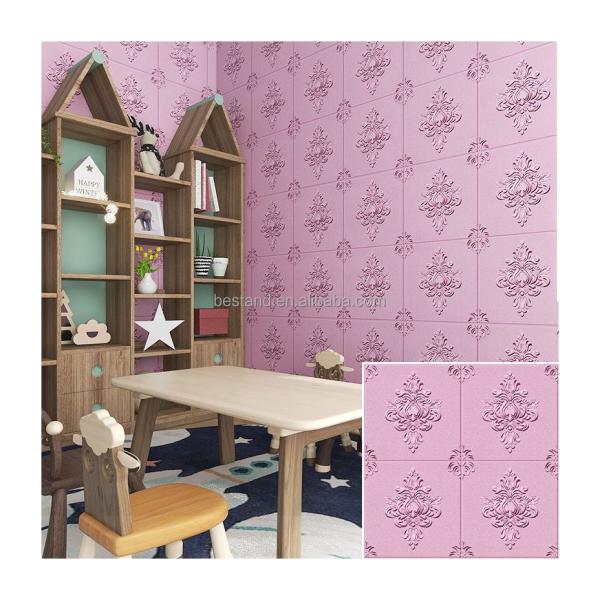 Nursery Room And Bathroom Wall Stickers 3D Foam 70x70 PE Foam Wallpaper