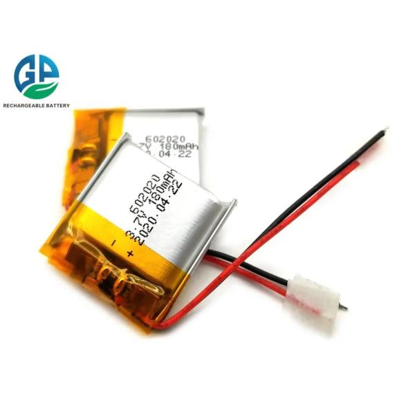602020 Rechargeable Lithium Polymer Battery 3.7V 180mAh with 500 Times Cycle Life