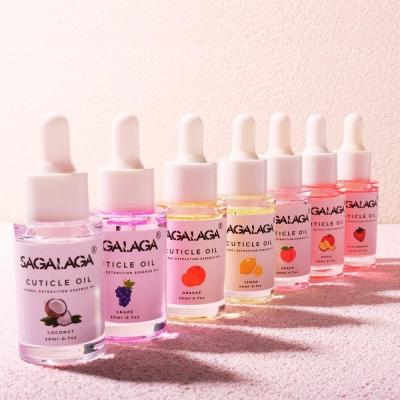 Nail Care Custom Logo Cuticle Oil 20ml Dropper Bottle with Organic Jojoba Oil Flower Scent and Vitamin E
