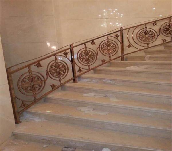 fatory Customized Morden Design Balcony stainless steel railing stair baluster with color mirror finish
