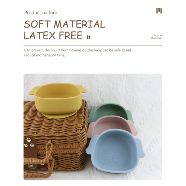 El silicón del niño de la forma del perro platea la categoría alimenticia Eco no tóxico amistoso