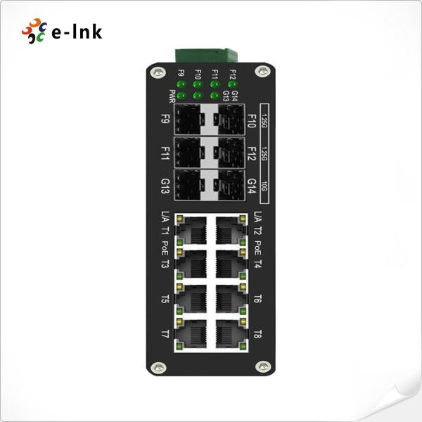 Commutateur géré industriel L2+ 8 ports Gigabit PoE + 4 SFP + 2 10G SFP+