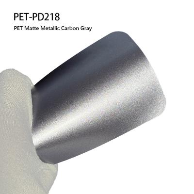 PET-PD218 PET Matte Metallic Carbon Gray Car Body Sticker 7.5 Mil Self Adhesive