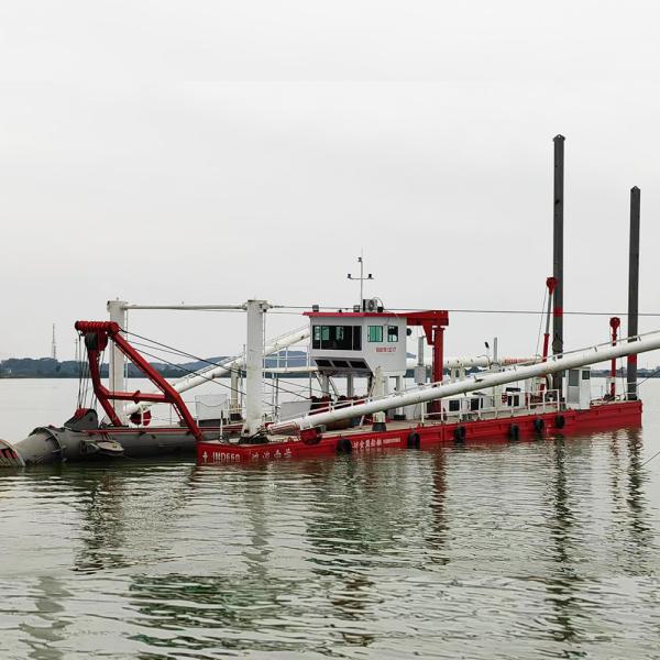 500m3/H Capacity Suction Dredger Boat With 100KW Cutter Head Power