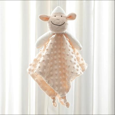 Baby Yellow 16x16 Animal Security Blanket Lamb Soft Bunny Blanket