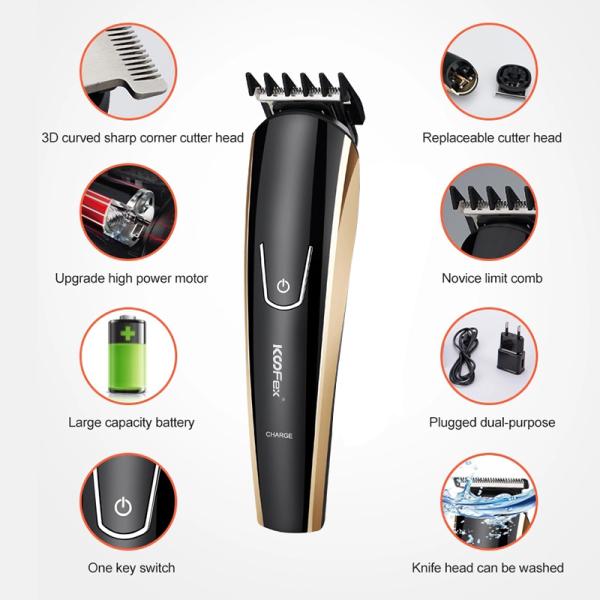 5 In 1 3W Cordless Hair Trimmer Set Multifunctional Rustproof Washable