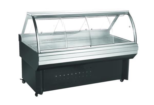 Painted Steel Material Food Display Cooler / Deli Fresh Meat Showcase