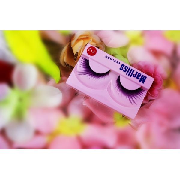 Synthetic Black Thick Natural Looking False Eyelashes Soft Reusable