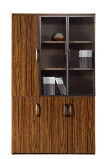 Elegant Office Furniture File Cabinets Shine Finishing Panel Wood Style