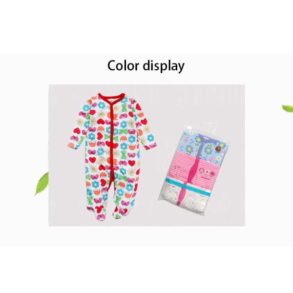Top quality soft cotton print baby onesie footed romper wholesale