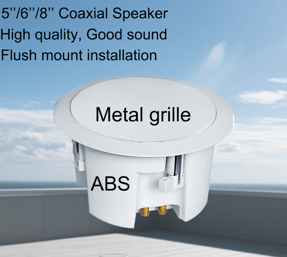 Hotel Schools 70V Ceiling Speakers 8 Inch Coaxial Ceiling Loudspeaker