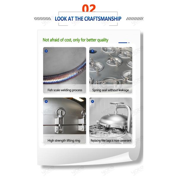 Stainless Steel Bag Filter Housing 1-24 Bags 10 Bar Pressure
