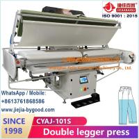 Máquina de planchado vertical para pantalones con doble pernera, prensa, pantalla táctil, marco extensible