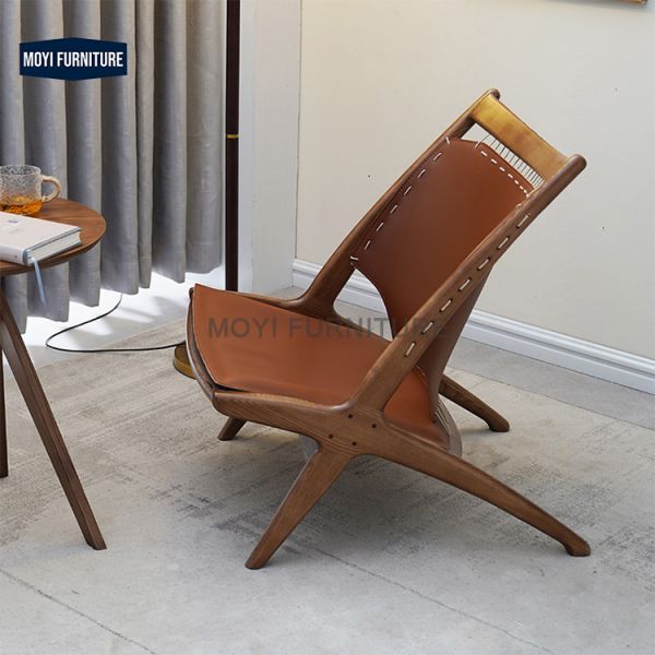 end Nordic Single Wooden Chair Sofa Casual Living Room Balcony Home Furniture Backrest Designer Simple Modern