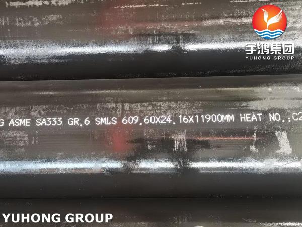 Tuyau en acier au carbone sans soudure ASME SA333 Grade 6 pour service à basse température avec résistance à l'entaille requise