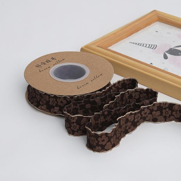 Цветочная кружевная лента из полиэстера 25 мм