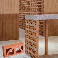 Material de construção decoração de parede tijolo oco terracota bloco de brisa para casa cozinha escritório e paredes abertas