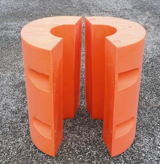 Orange pipe floaters to export to South East of Asia