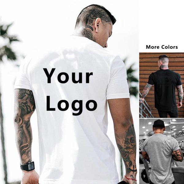 Men's T-Shirts Printed Custom Sublimation Gym Sport Oversized Tee Blank T Shirt