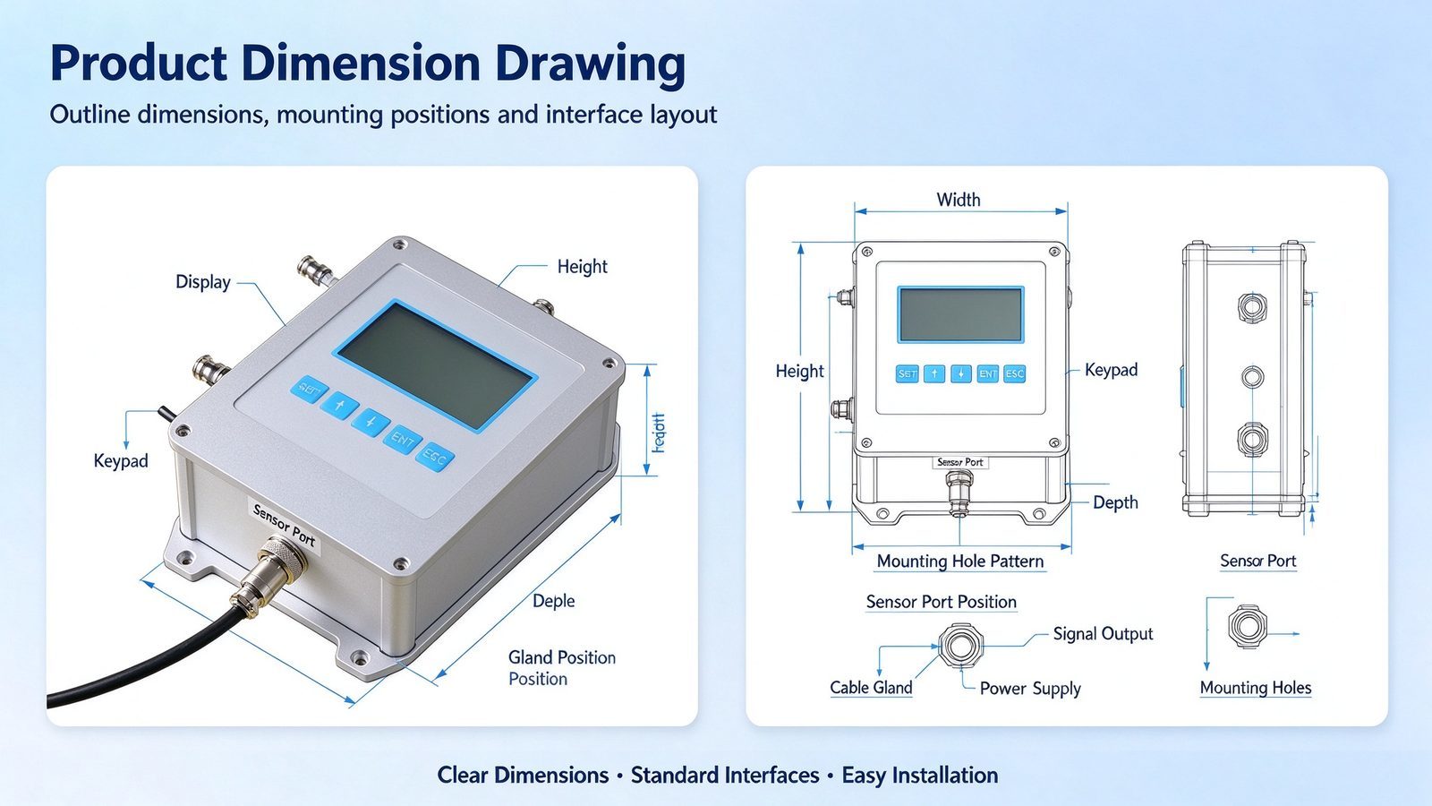 Zirconium Oxide Dual Ion Flow Oxygen Gas Analyzer Detector Sound Alarm O2 Measurement 25%