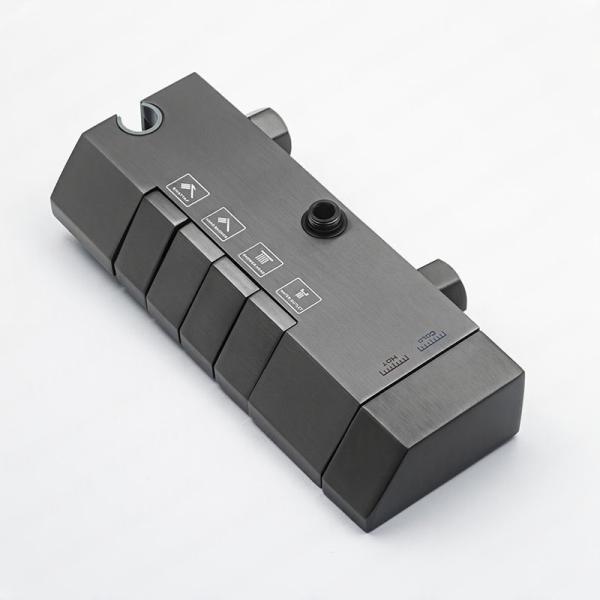 Modern Grey Piano Key Bathroom Shower System 4 - With Rain Shower And Massage Spray Modes Function