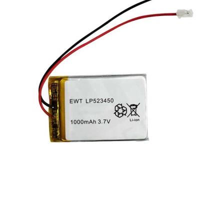 Potente bateria de lítio polímero 3.7v 1000mah 402035 bateria CE