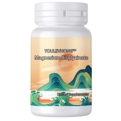 Magnesium Bisglycinate Supplement Capsule Non-GMO Gluten Free for Cardiovascular  Bone Support