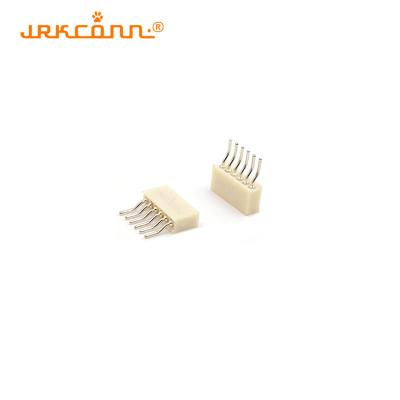 Female 1.27mm Pitch 6 Pin Header Connector White Insulator  Round Pin Header