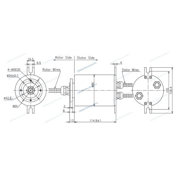 Integrate Servo Encoder Slip Ring With Water Proof IP65 For CNC Machine