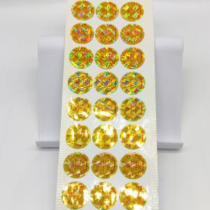 Etiqueta retangular falsa impressa do holograma do ouro do rolo da etiqueta do