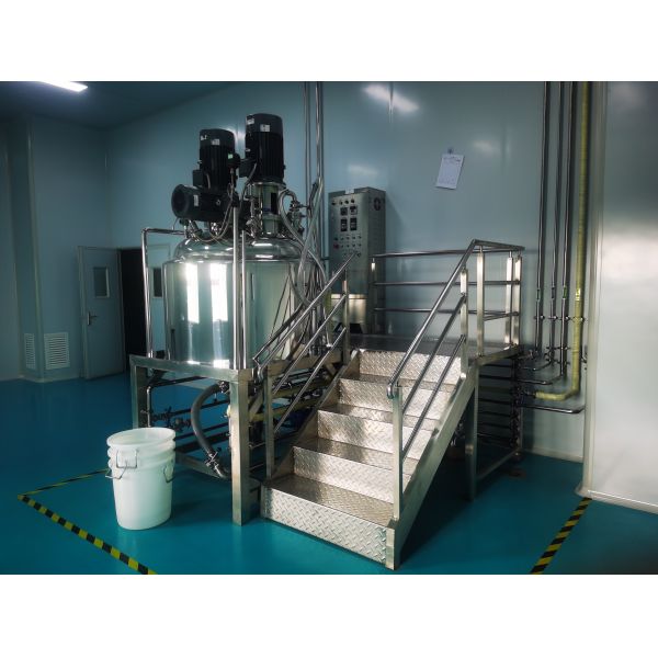 500L Stainless Steel Toothpaste Making Machine Vacuum Homogenizer Emulsifying Mixer