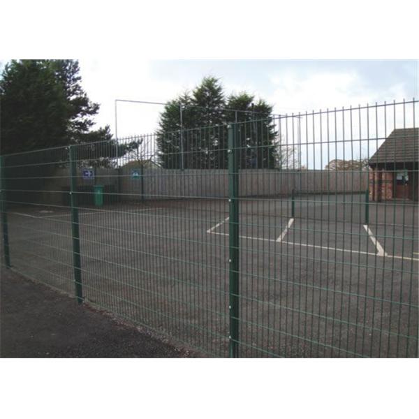 Green Powder Coated 1.5mm Welded Wire Mesh Fencing Sercurity Double Panels With Post